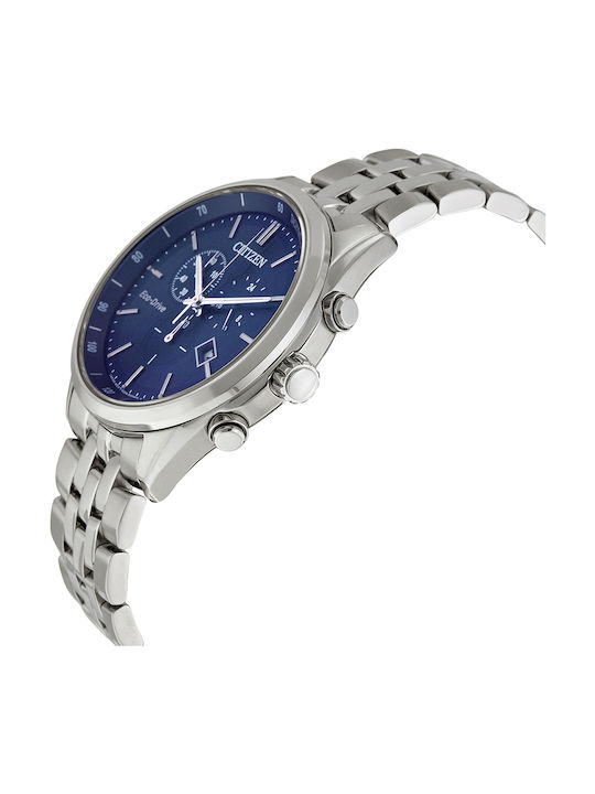 Citizen Men's Watch 42mm Chronograph Eco - Drive with Silver Metal Bracelet