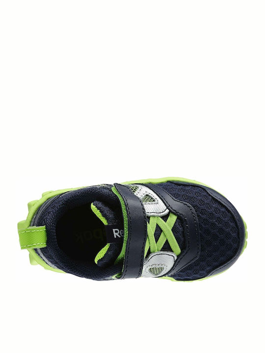 Realflex Kids Sports Shoes Running with Hoop & Loop Closure Navy Blue