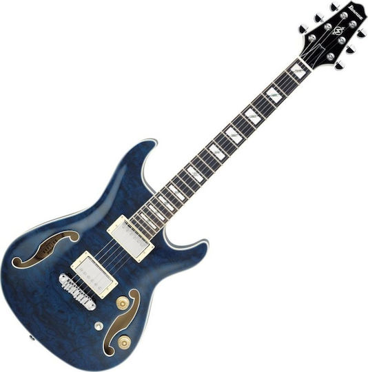 Ibanez AWD83 Electric Guitar ES with HH Pickup Configuration Transparent Blue