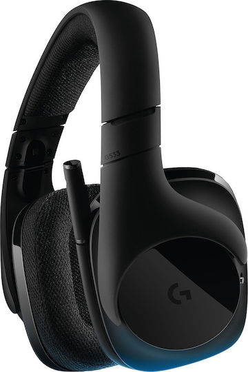 Logitech G533 Fără fir Over Ear Gaming Headset cu conexiune USB Negru