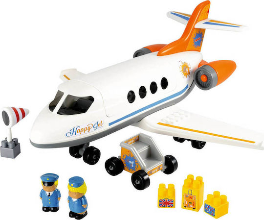 Ecoiffier Blocuri Abrick Set Avion Jet cu Echipaj pentru 1.5+ Ani