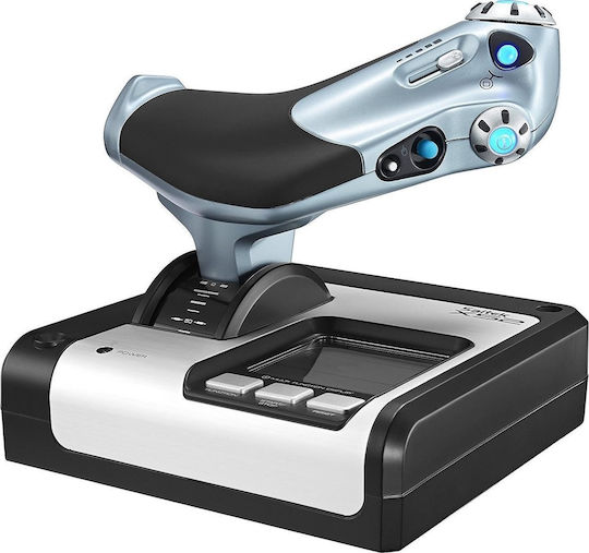 Logitech G Saitek X52 Flight Control System Joystick Ενσύρματο Συμβατό με PC