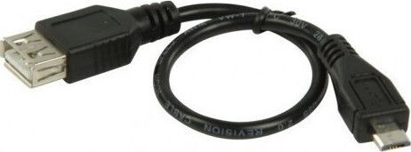 Forever Μετατροπέας micro USB male σε USB-A female Black 1τμχ