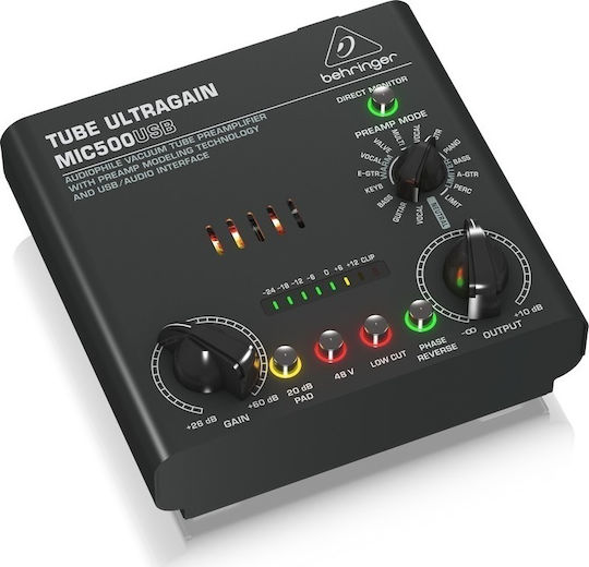 Behringer MIC500USB Tub Microfon Preamplificator 2 Canale cu Putere fantomă & 1 Intrare XLR