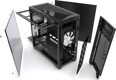 Phanteks Enthoo Pro M Tempered Glass Turnul Midi Cutie de calculator cu fereastră laterală Negru