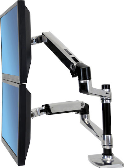 Ergotron LX Επιτραπέζια Βάση για 2 Οθόνες έως 24" με Βραχίονα