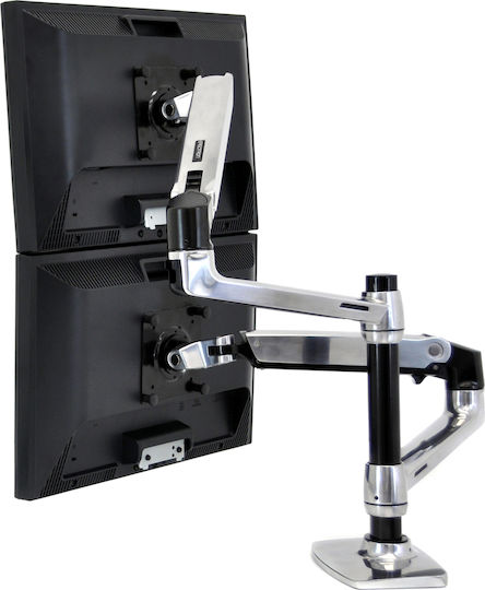 Ergotron LX Επιτραπέζια Βάση για 2 Οθόνες έως 24" με Βραχίονα