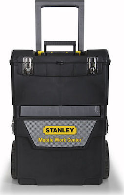 Stanley Wheeled Plastic Tool Carrier 2 Slot with Toolbox W47.3xD30.2xH62.7cm