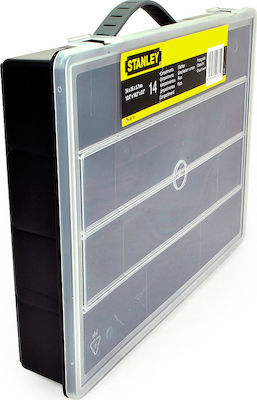 Stanley 1-92 Tool Compartment Organiser 14 Slot Black 34x26x26cm