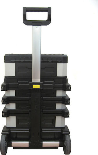 Stanley Wheeled Metallic Tool Carrier with Toolbox W56.8xD38.9xH89.3cm 3 FatMax