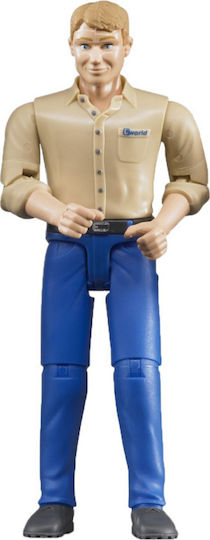 Bruder Miniature Toy Man with Blue Pants 7.3cm