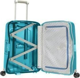 Samsonite S'cure Spinner 55/20 Cabin Travel Suitcase Hard Turquoise with 4 Wheels Height 55cm