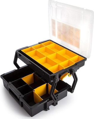 Stanley SortMaster Tool Compartment Organiser 24 Slot Adjustable & Removable Box Black 40x30x13.7cm