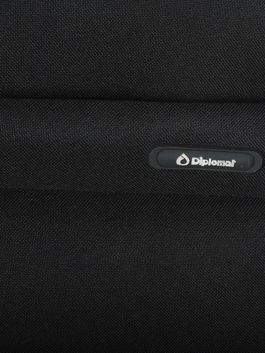 Diplomat Small The Light Collection Βαλίτσα Ταξιδίου Καμπίνας Υφασμάτινη Μαύρη με 2 Ρόδες Ύψους 55εκ.