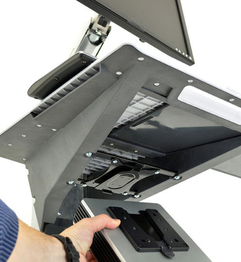 Ergotron Neo-Flex Βάση Δαπέδου Περιφερειακών με Ροδάκια Ασημί 24-206-214