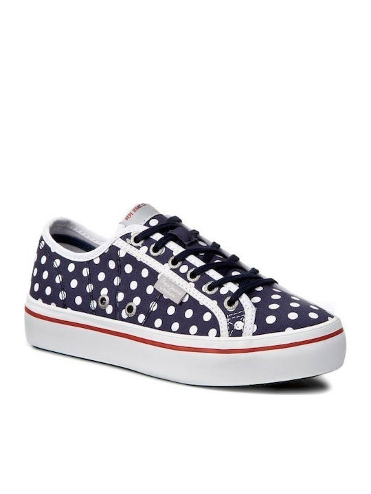 Pepe Jeans Duffy Dots Damen Sneakers Blau