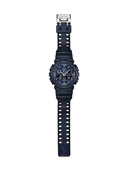 Casio G-Shock Uhr Chronograph Batterie mit Blau