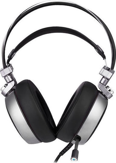 NOD Jarhead Over Ear Gaming Headset με σύνδεση 3.5mm / 2x3.5mm Γκρι