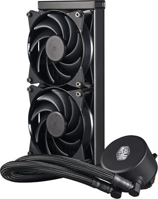 CoolerMaster MasterLiquid 240 Υδρόψυξη Επεξεργαστή Διπλού Ανεμιστήρα 120mm για Socket AM4/AM5/1200/115x