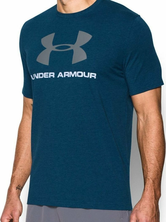 Under Armour CC Sportstyle Logo Bluza Sportivă pentru Bărbați cu Mânecă Scurtă Polo Albastră