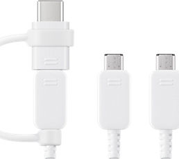 Samsung Редовен USB към Type-C / micro USB Кабел Бял 1.3м (EP-MN930GWEGWW)