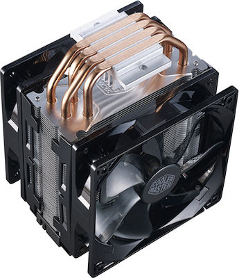 CoolerMaster Hyper 212 LED Turbo Ψύκτρα Επεξεργαστή Διπλού Ανεμιστήρα για Socket AM4/115x/AM3/AM3+ Κόκκινη