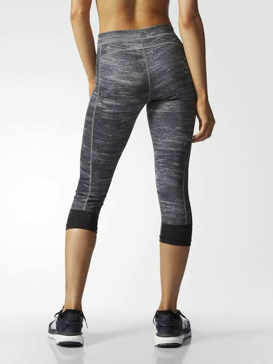 adidas Techfit Print Heather Women's Capri Training Legging Gray