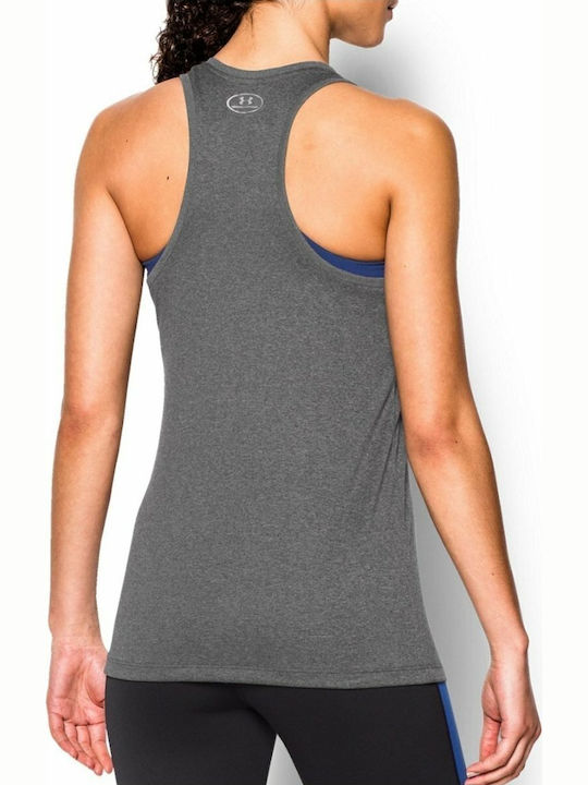 Under Armour Tech Tank Women's Athletic Blouse Sleeveless Gray