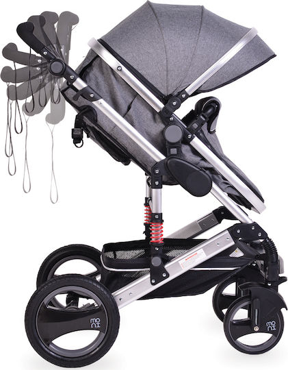 Moni Gala Adjustable 2 in 1 Baby Stroller Suitable for Newborn Dark Grey 12kg