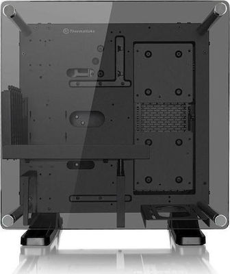 Thermaltake Core P1 TG Mini ITX Геймърско бюро Мини кула Компютърна кутия със страничен прозорец Черен
