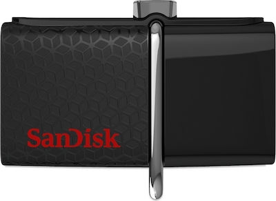 Sandisk Ultra Dual 256GB USB 3.0 Stick cu conexiune USB-A & micro USB-B Negru