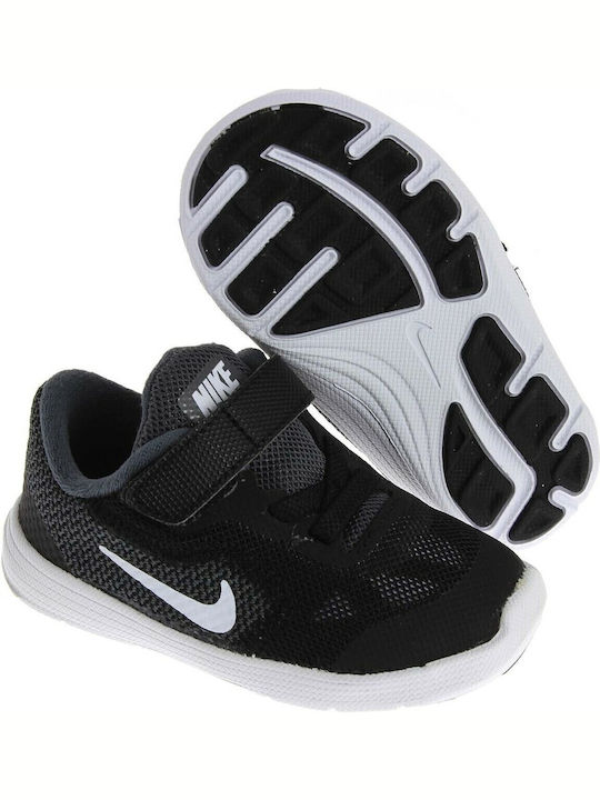 Revolution 3 I Αθλητικά Παιδικά Παπούτσια Running με Σκρατς Dark Grey / White / Black