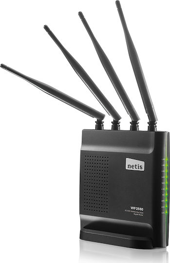 Netis WF2880 Ασύρματο Router Wi‑Fi 5 με 4 Θύρες Gigabit