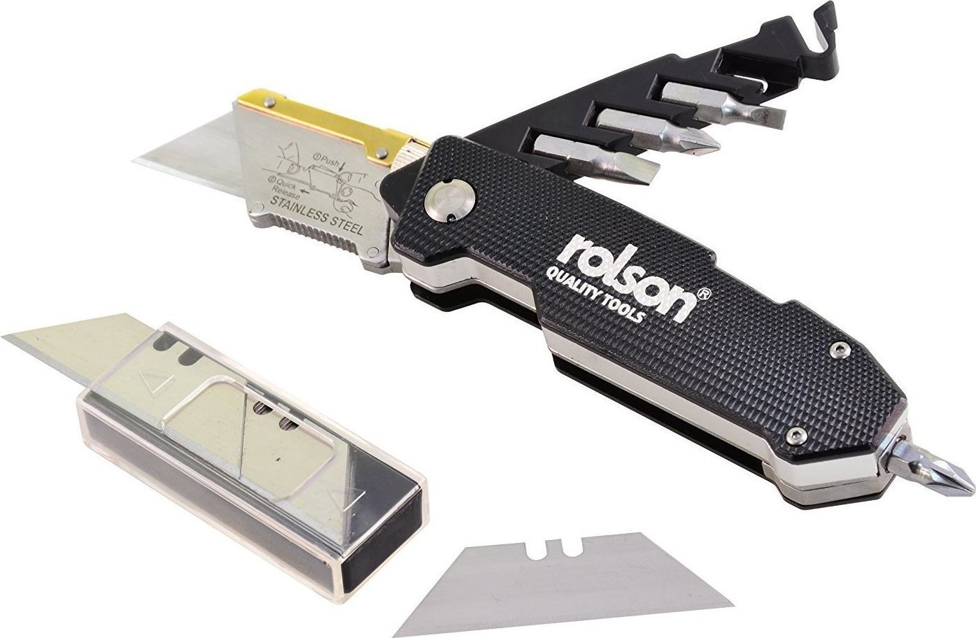 Rolson Quick Change Folding Knife and Bits 62857 Skroutz.gr