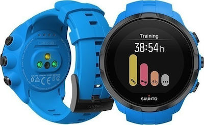 Suunto Spartan Sport Wrist HR Stainless Steel 50mm Waterproof Smartwatch with Heart Rate Monitor (Blue)