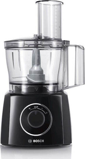 Bosch Multifunctional Food Processor 800W with Pot 2.3lt and Jug Blender Black