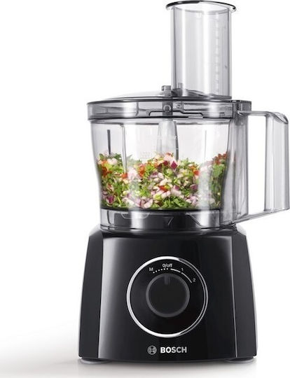 Bosch Multifunctional Food Processor 800W with Pot 2.3lt and Jug Blender Black