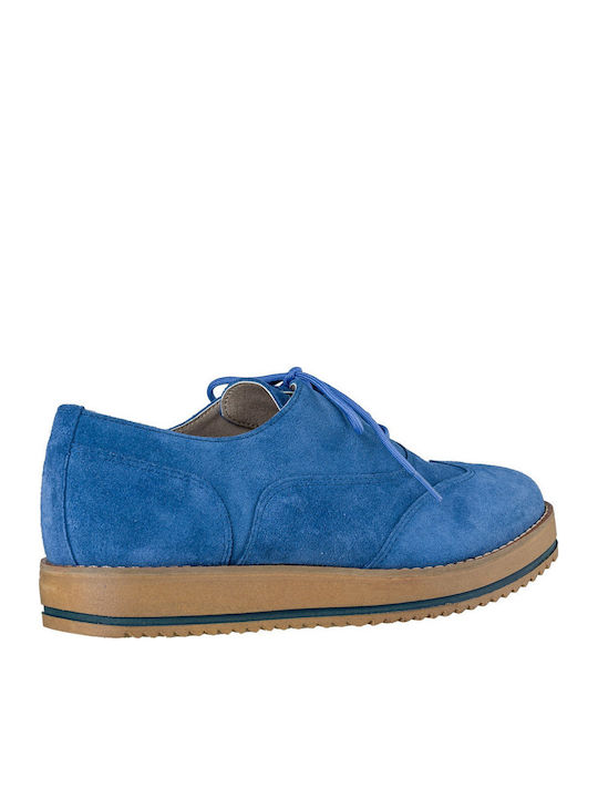 Γυναικεία Flatform Oxfords σε Μπλε Χρώμα