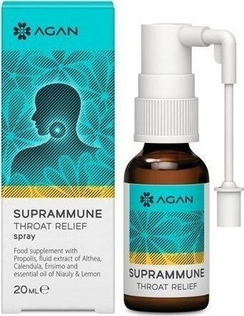 Samcos Agan Suprammune Throat Relief Spray for Dry Cough Gluten-Free 20ml