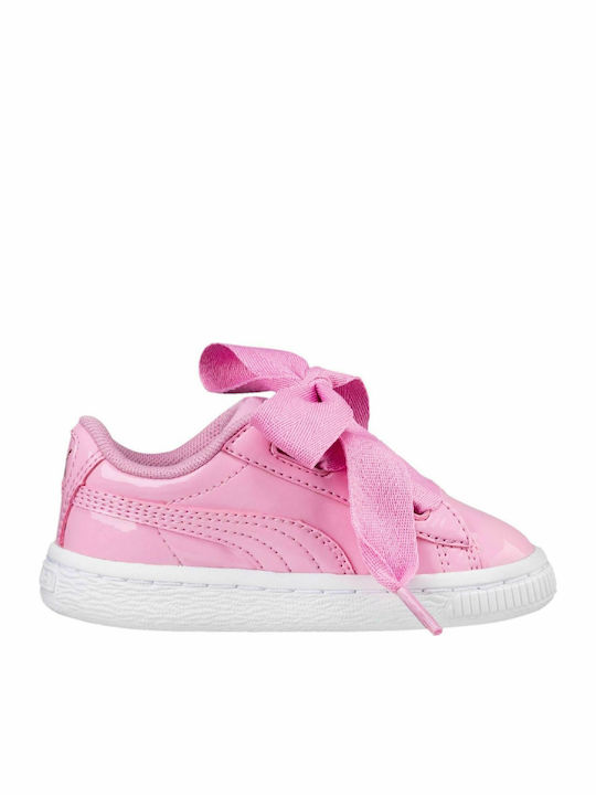 Puma Kids Sneakers Basket Heart Patent Pink