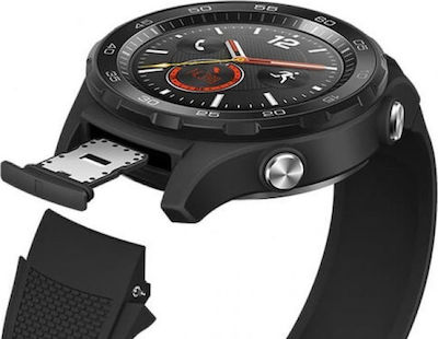 Huawei Watch 2 49mm Rezistent la apă cu SIM și pulsometru (Negru)