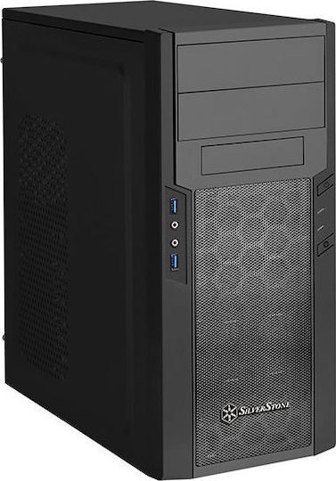 Silverstone Precision PS13B Midi Tower Κουτί Υπολογιστή Μαύρο
