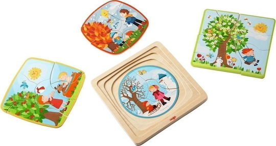 Ξύλινο Παιδικό Puzzle Οι Εποχές για 3+ Ετών 4pcs Haba