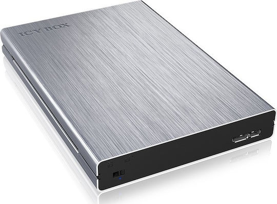 Icy Box Θήκη για Σκληρό Δίσκο 2.5" SATA III με σύνδεση USB 3.0 σε Ασημί χρώμα