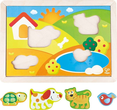 Wooden Kids Peg Puzzle Sunny Valley for 1+ Years 12pcs Hape