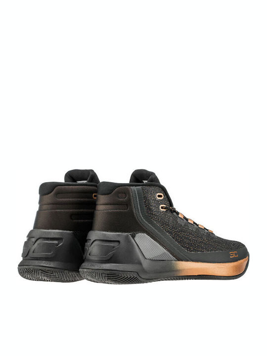 Curry 3 High Basketball Shoes Black / Metallic Alloy / Metallic Copper