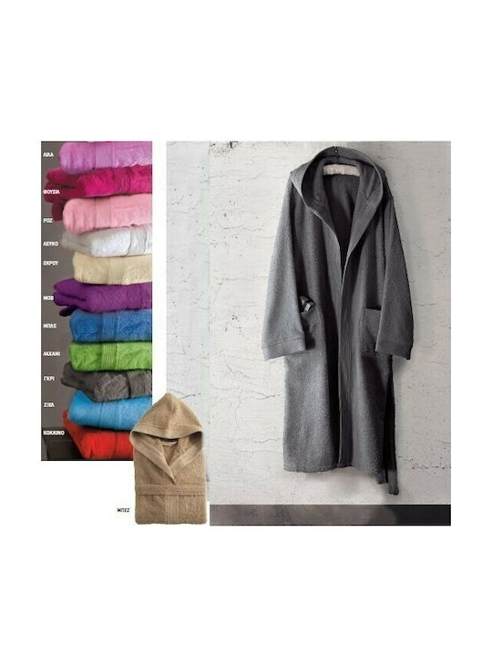 Rythmos Amadeus Bathrobe with Hood Grey 420gr/m²