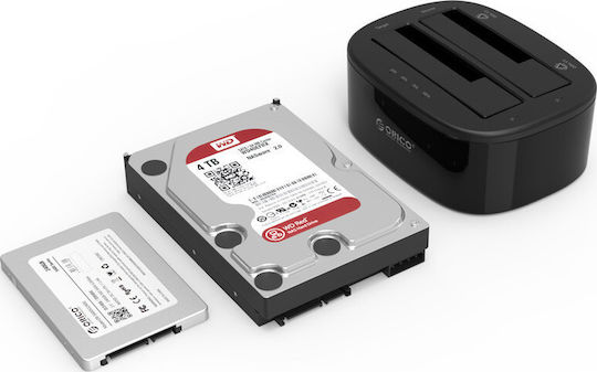 Orico 6228US3-C-BK Hard Drive Docking Station SATA 2.5" / 3.5" with Connection USB 3.0 (ORI-6228US3-C-BK)