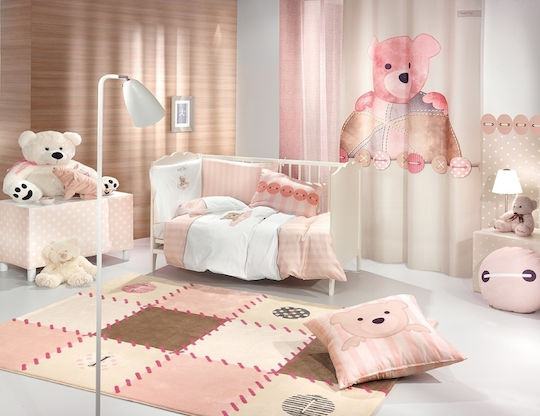 Saint Clair Παιδική Κουρτίνα Teddy με Τρουκς Rose 160x250εκ.