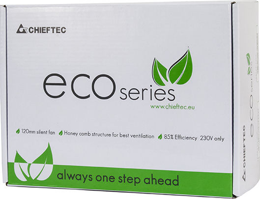 Chieftec Eco 600W Μαύρο Τροφοδοτικό Υπολογιστή Full Wired 80 Plus Bronze